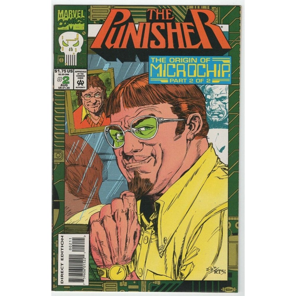 Comic Book The Punisher Origin Of The Microchip #2 1993 Marvel Comics Pt 2 Of 2